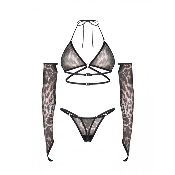 Комплект нижнего белья Obsessive Addia 3-pcs set, размер S/M