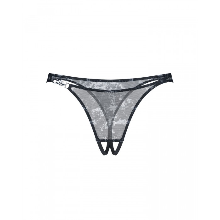 Эротические трусики Obsessive Corrosis crotchless thong, размер S/M