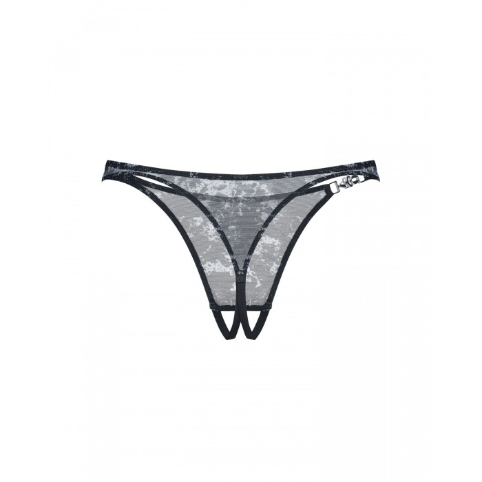 Эротические трусики Obsessive Corrosis crotchless thong, размер S/M