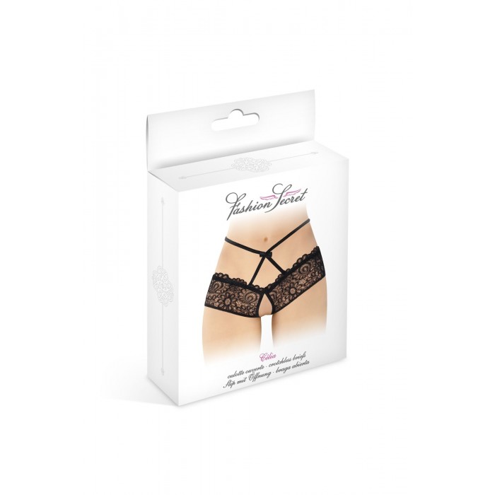 Еротичні трусики з відкритим доступом Fashion Secret Celia Black