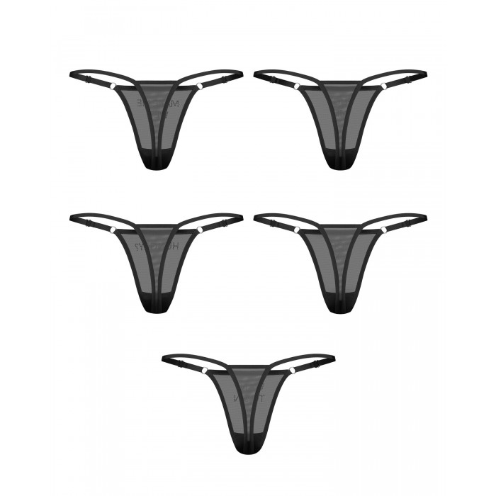 Набір трусиків Obsessive Violami 5-pack thong, розмір S/M