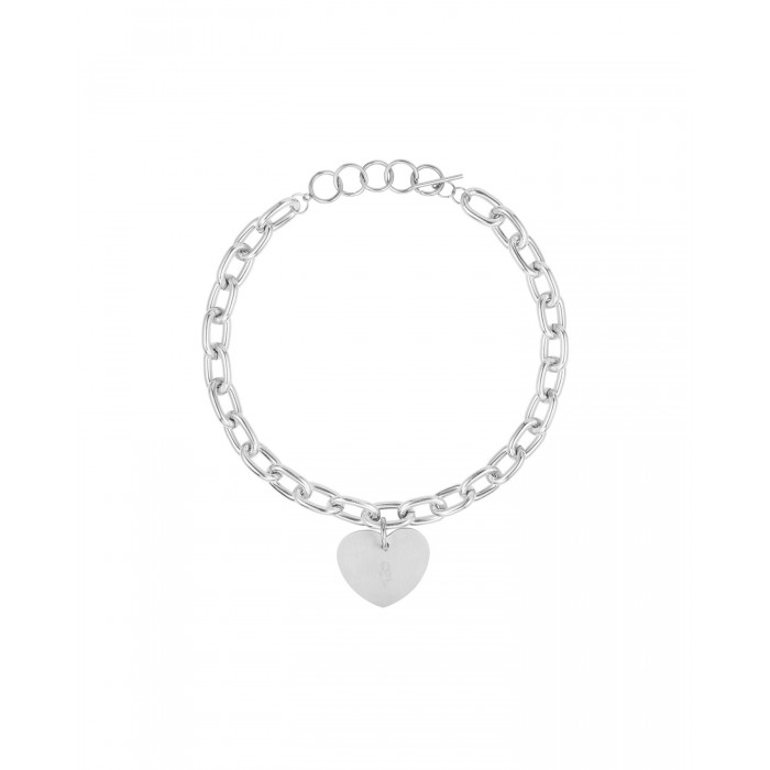 Цепочка на шию з серцем Obsessive Corrosis necklace, Сріблястий