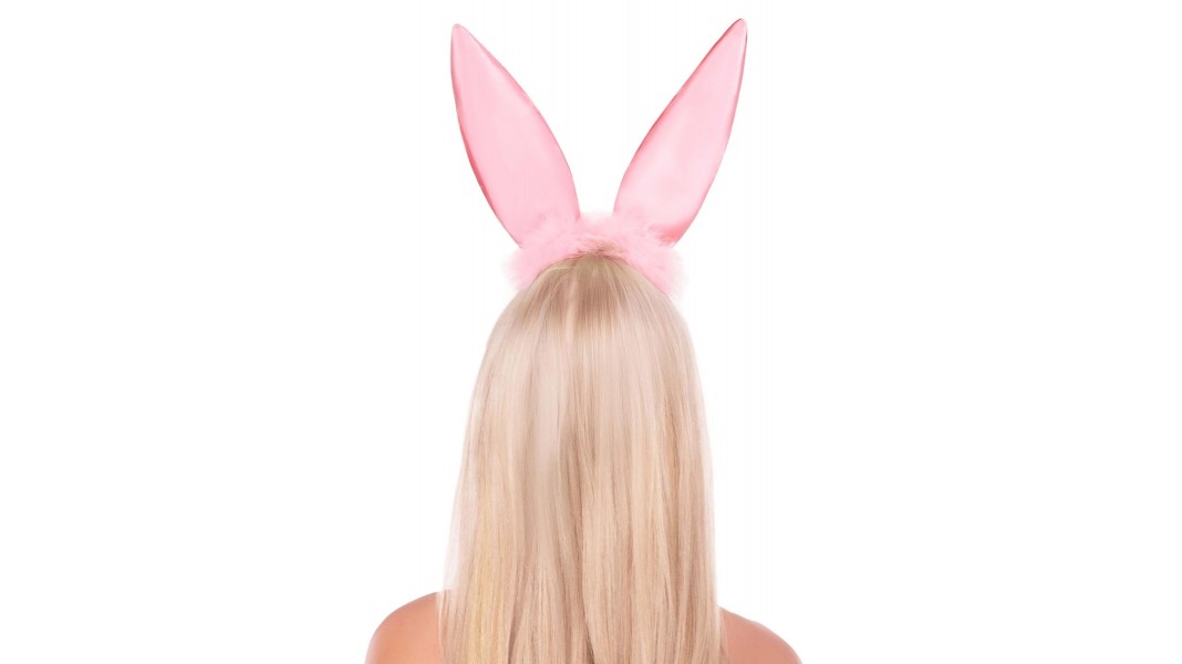 Ушки зайки Leg Avenue Bendable Marabou Trimmed Satin Bunny Ears, Розовый