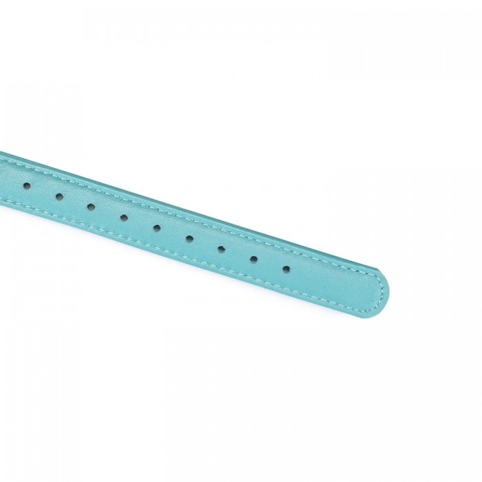 Кляп для БДСМ Liebe Seele Blue Lamb Leather Ball Gag with Velvet Lining