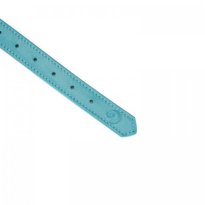 Маска на очі для БДСМ Liebe Seele Blue Lamb Leather Blindfold with Velvet Lining