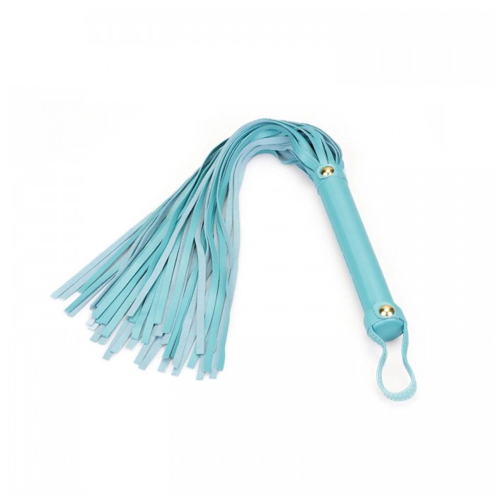 Флоггер для БДСМ Liebe Seele Blue Lamb leather Flogger with Velvet Lining