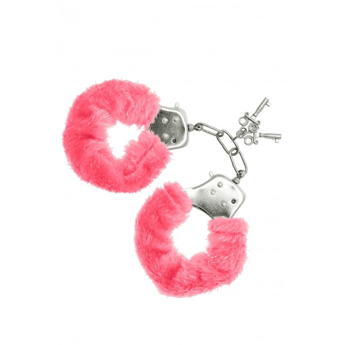 Наручники з пухнастим рожевим оздобленням S Pleasures Furry Cuffs