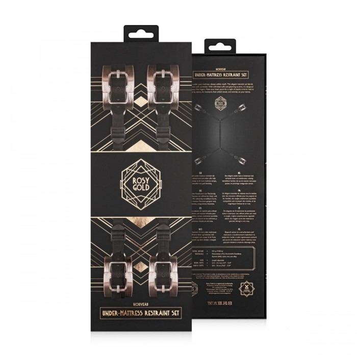 Фіксатор рук та ніг для ліжка Rosy Gold - Under-Mattress Restraint Set