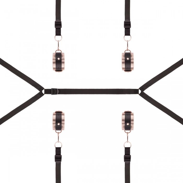 Фіксатор рук та ніг для ліжка Rosy Gold - Under-Mattress Restraint Set