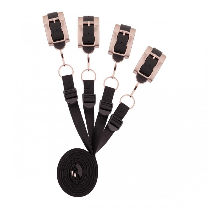 Фіксатор рук та ніг для ліжка Rosy Gold - Under-Mattress Restraint Set