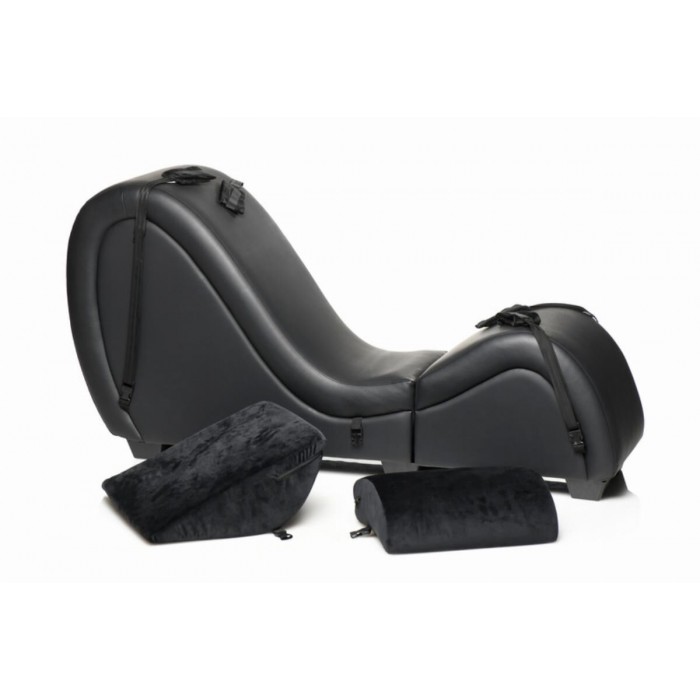 Секс-крісло з подушками Master Series Kinky Sex Lounge with Cushions, Чорний