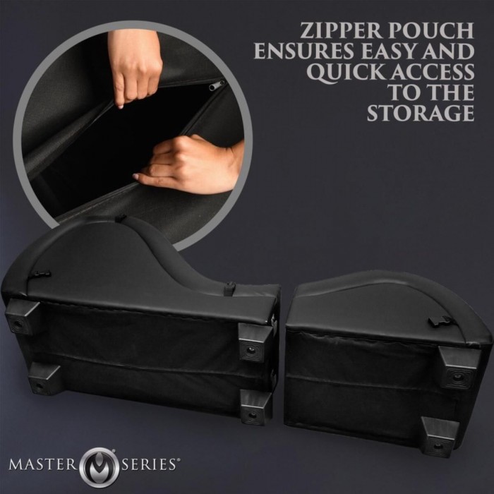 Секс-крісло з подушками Master Series Kinky Sex Lounge with Cushions, Чорний
