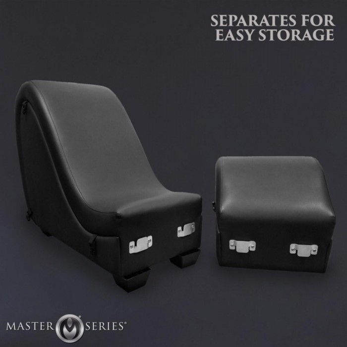 Секс-крісло з подушками Master Series Kinky Sex Lounge with Cushions, Чорний