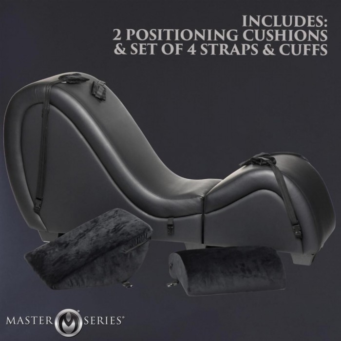 Секс-крісло з подушками Master Series Kinky Sex Lounge with Cushions, Чорний