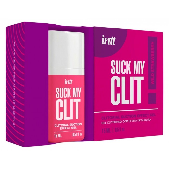 Гель для клітора з ефектом посмоктування Intt Suck My Clit Wild Strawberry (15 мл), полуниця