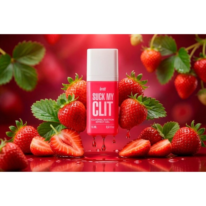 Гель для клітора з ефектом посмоктування Intt Suck My Clit Wild Strawberry (15 мл), полуниця