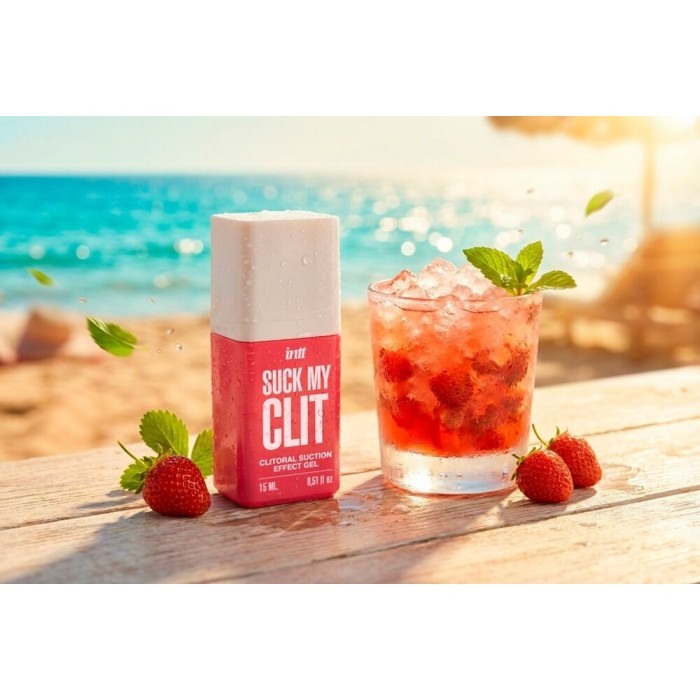 Гель для клітора з ефектом посмоктування Intt Suck My Clit Wild Strawberry (15 мл), полуниця