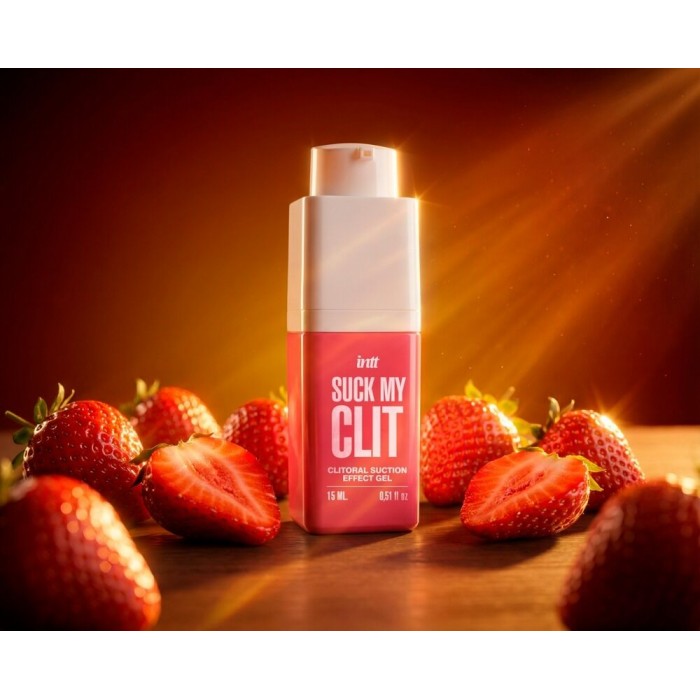Гель для клітора з ефектом посмоктування Intt Suck My Clit Wild Strawberry (15 мл), полуниця