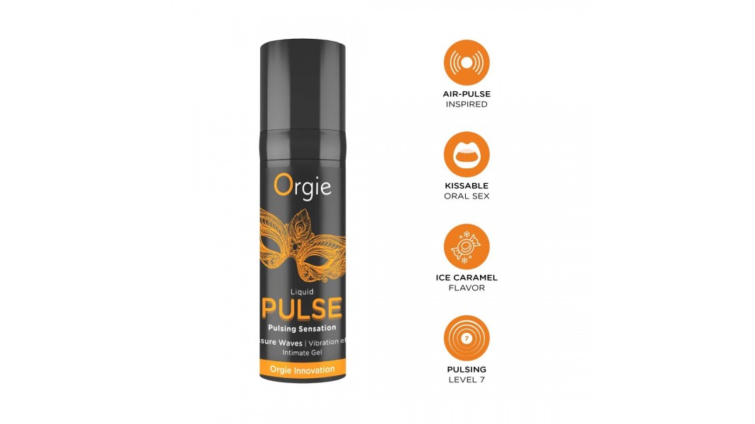 Гель з ефектом посмоктування для клітора Orgie Liquid Pulse 15 мл, смак Ice Caramel