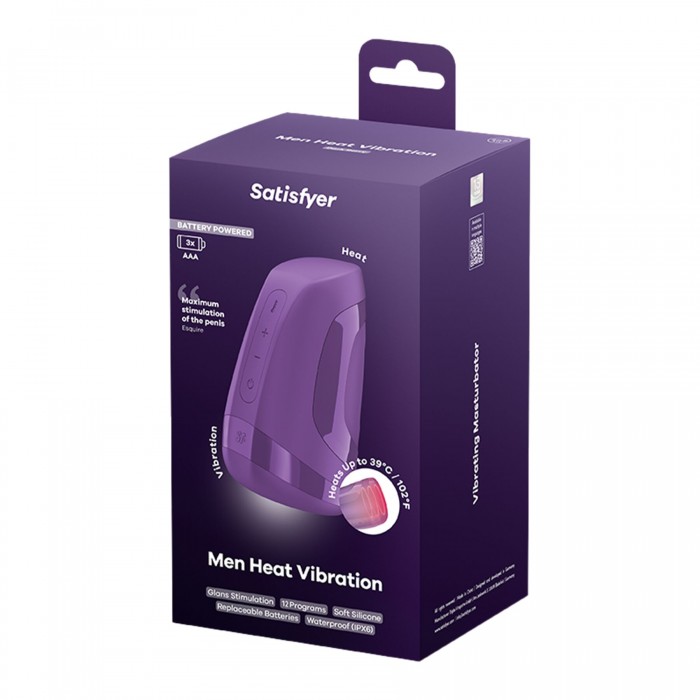 Мастурбатор з вібрацією Satisfyer Men Heat Vibration Battery Series імітатор мінету