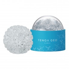Нейтральний мастурбатор Tenga Geo Coral Clear, об'ємні зірки