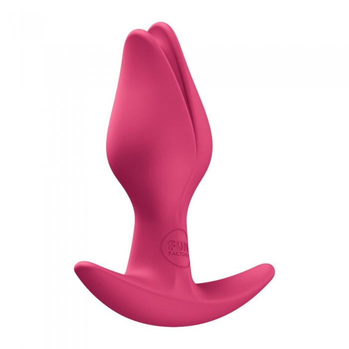 Анальная пробка с тонким ограничителем Fun Factory BOOTIE FEM 2, Красная, в виде бутона