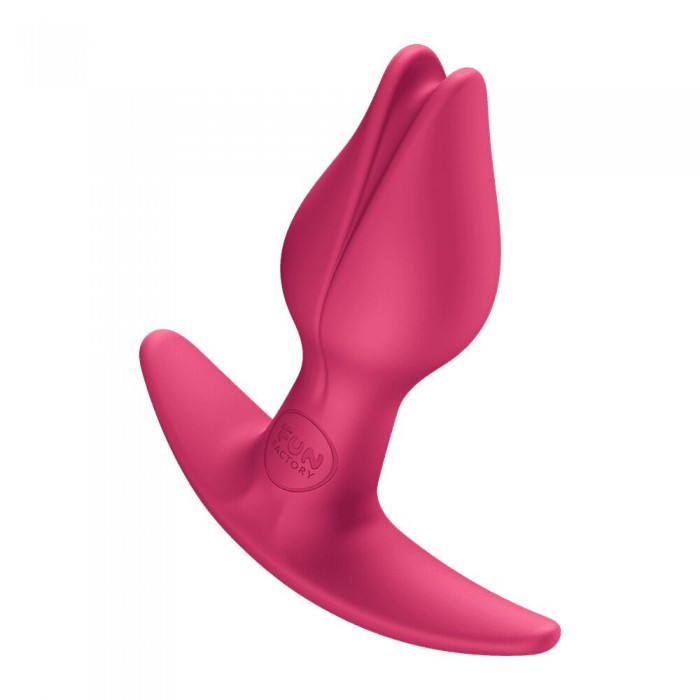Анальная пробка с тонким ограничителем Fun Factory BOOTIE FEM 2, Красная, в виде бутона