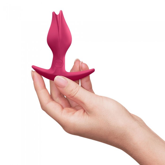 Анальная пробка с тонким ограничителем Fun Factory BOOTIE FEM 2, Красная, в виде бутона