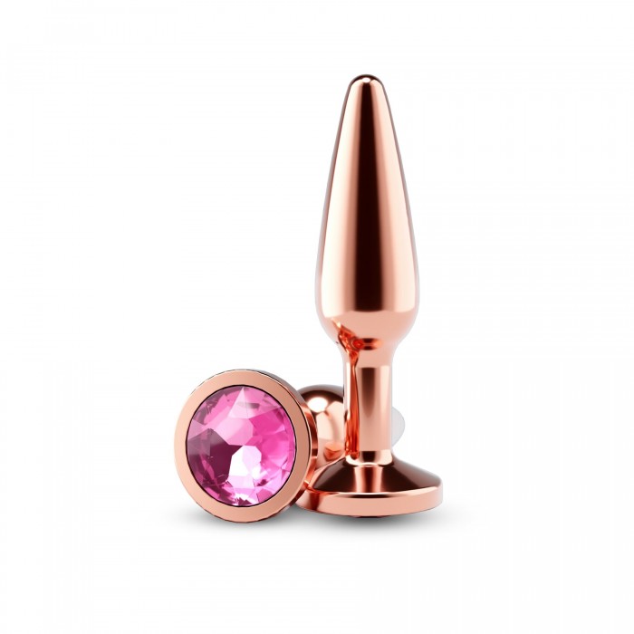 Анальная пробка с розовым камнем NS Novelties Rear Assets - Tapered - размер M - Rose Gold
