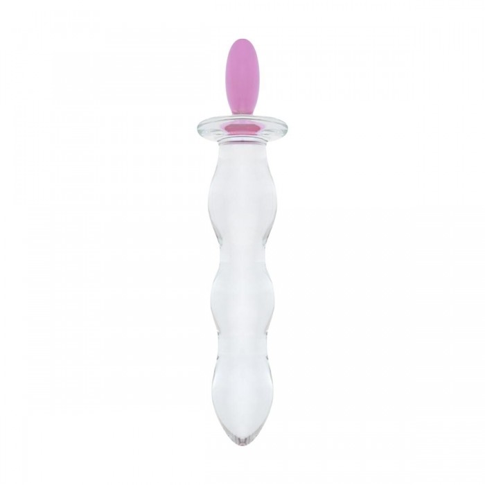 Скляний анальний ланцюжок Gildo Glass Butt Plug Heart Shape No. 35