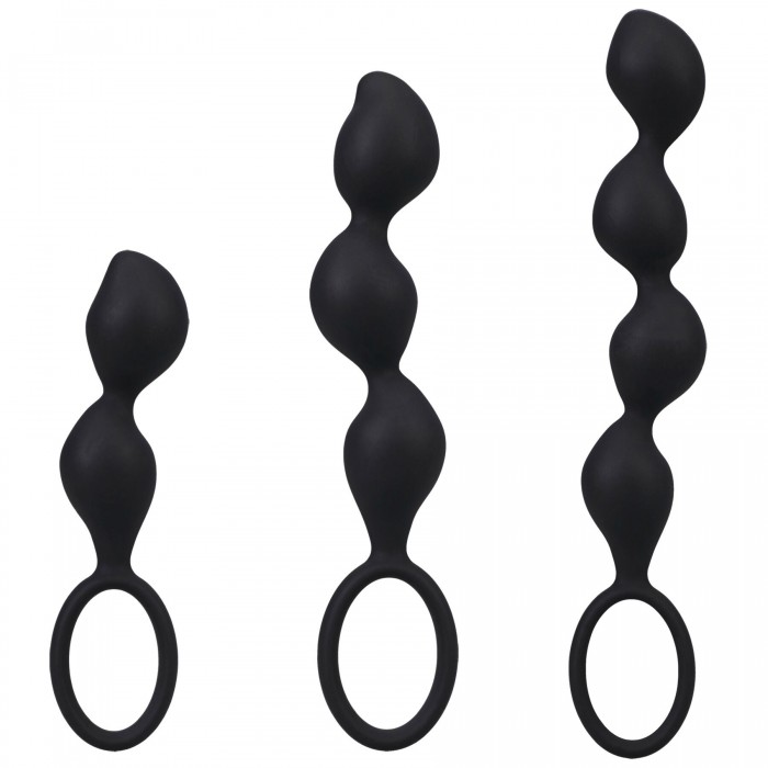 Набір анальних іграшок Doc Johnson Mood Naughty Contour Beads Trainer Set
