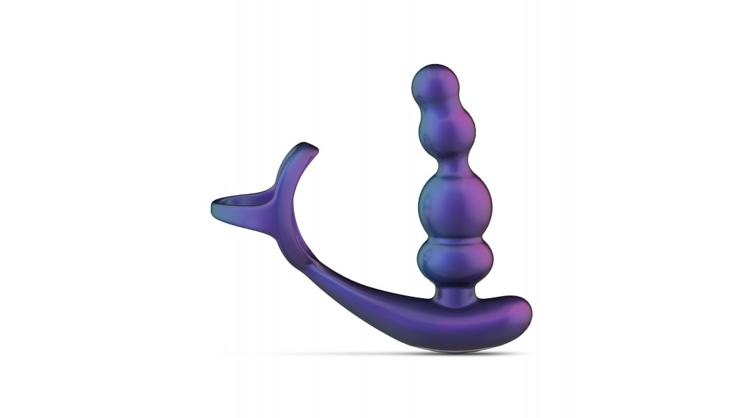 Анальний вібратор з ерекційним кільцем Hueman - Stellar Force Anal Beads with Cockring