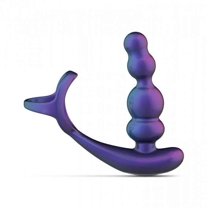 Анальний вібратор з ерекційним кільцем Hueman - Stellar Force Anal Beads with Cockring