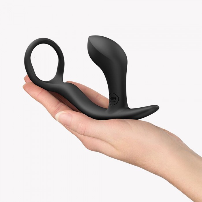 Анальна пробка Fun Factory Bootie Ring з ерекційним кільцем, Чорна