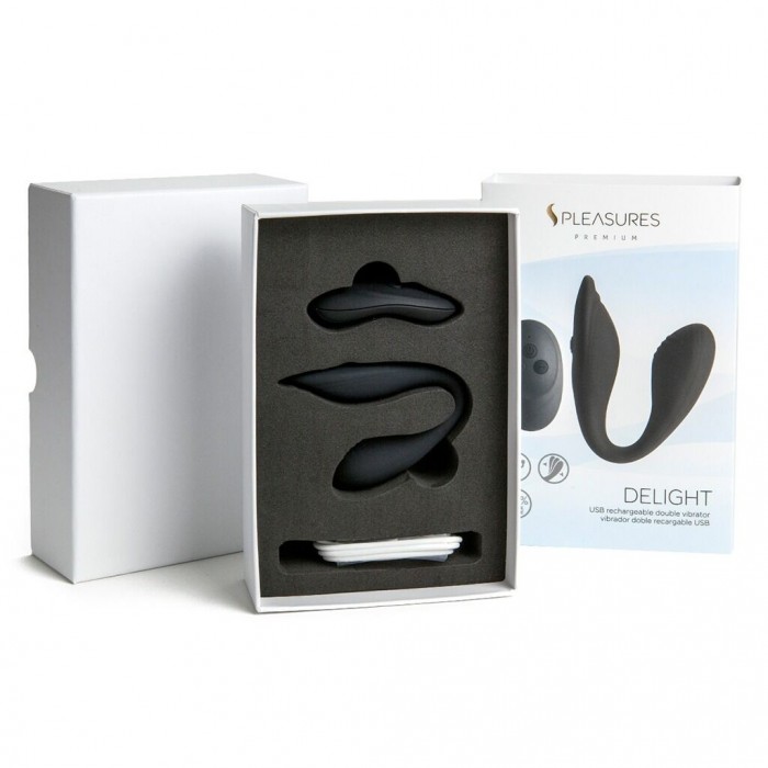 Подвійний вібратор S Pleasures Premium Delight, чорний