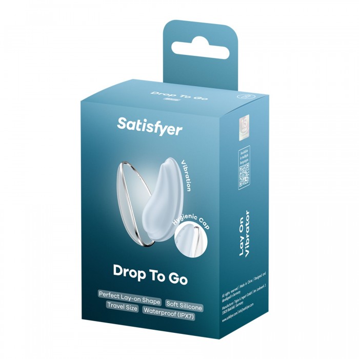 Кліторальний вібратор Satisfyer Drop To Go, Блакитний колір