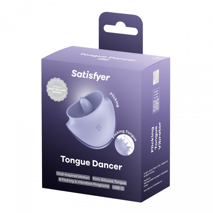 Вібростимулятор для клітора Satisfyer Tongue Dancer з язичком, Бузковий