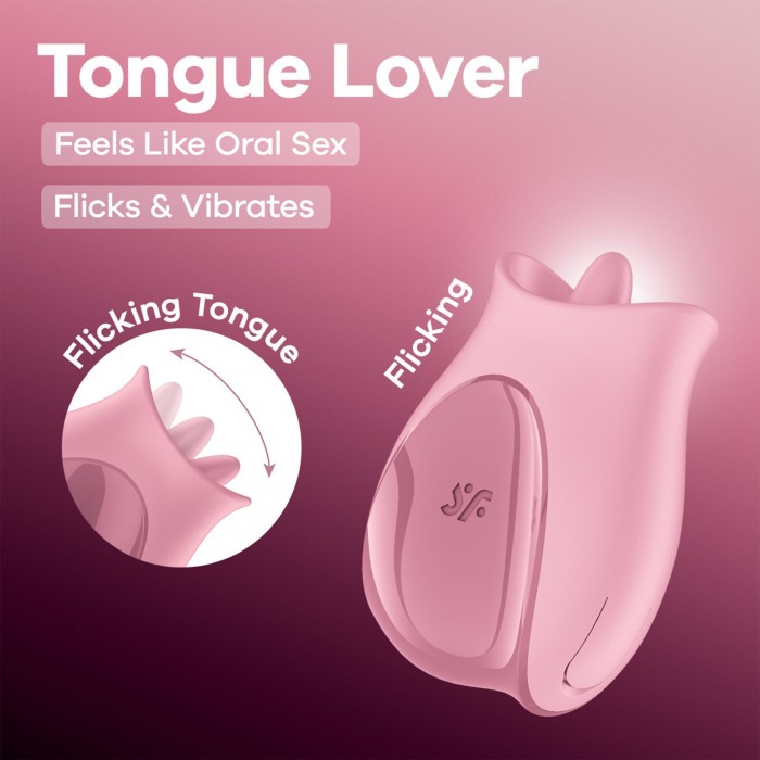 Вібростимулятор для клітора з язичком Satisfyer Tongue Lover, Рожевий