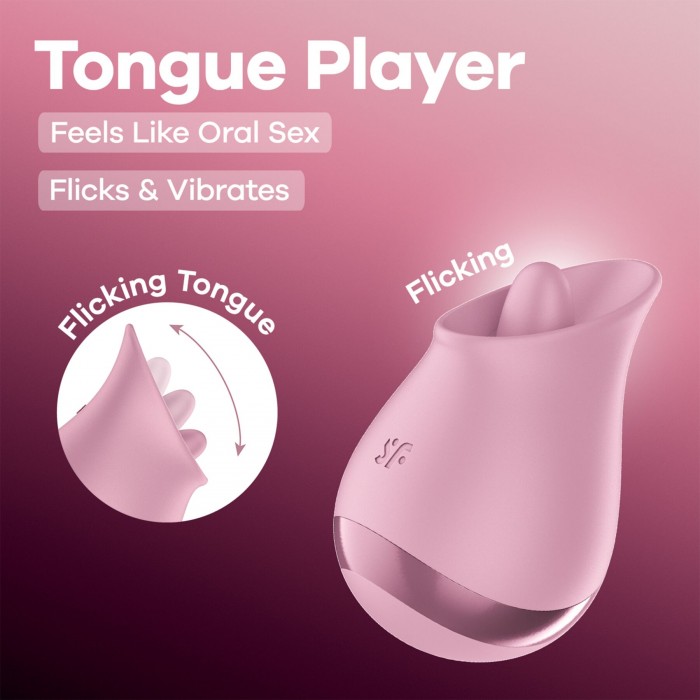Вибростимулятор для клитора с язычком Satisfyer Tongue Player, Розовый