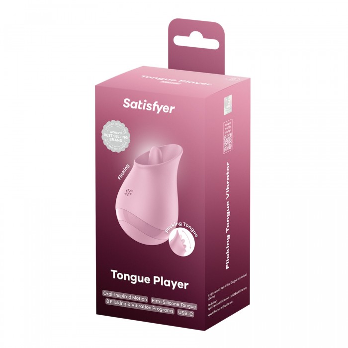 Вибростимулятор для клитора с язычком Satisfyer Tongue Player, Розовый