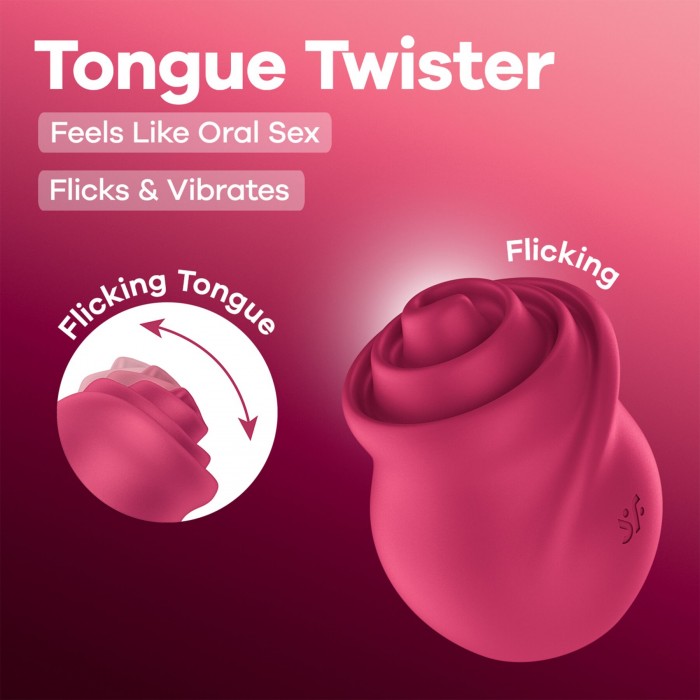 Вібратор для клітора з імітацією язичка Satisfyer Tongue Twister, Рожевий