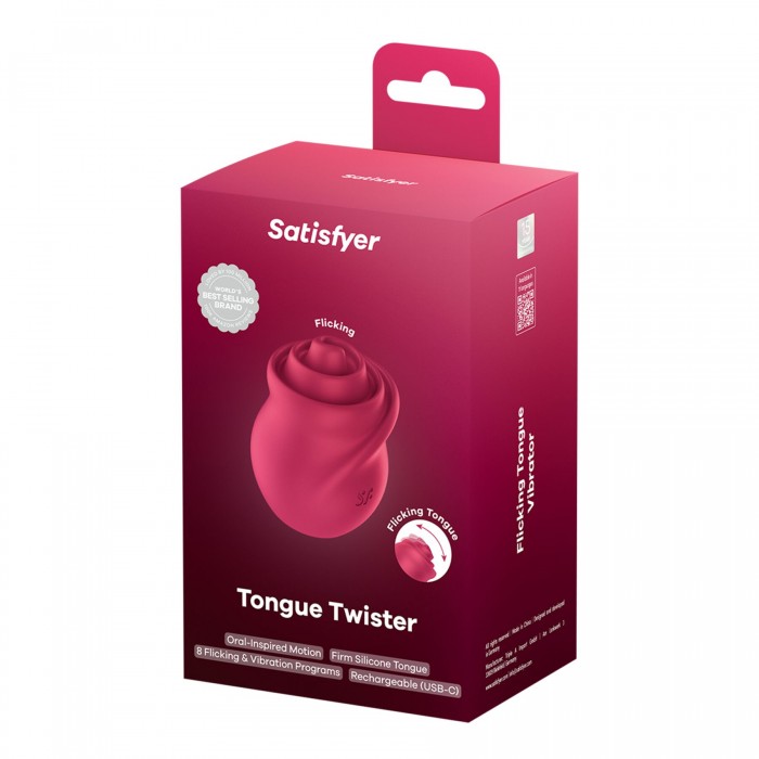 Вібратор для клітора з імітацією язичка Satisfyer Tongue Twister, Рожевий
