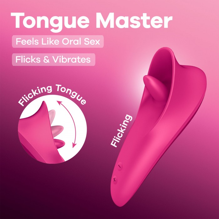 Вібростимулятор для клітора з язичком Satisfyer Tongue Master, Рожевий