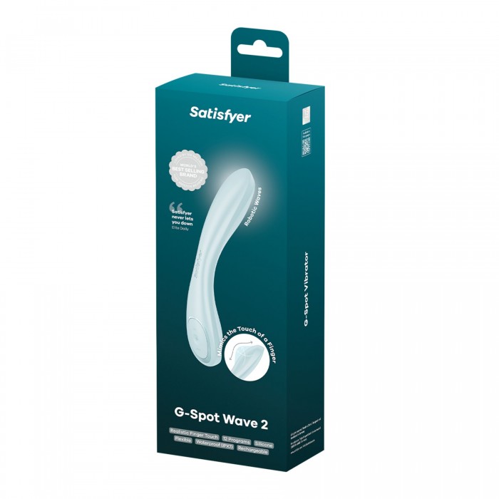 Вибратор с имитацией прикосновения пальца Satisfyer G-Spot Wave 2, Голубой