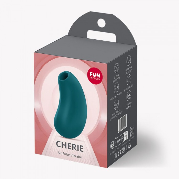 Вакуумний стимулятор з вібрацією Fun Factory Cherie, Зелений