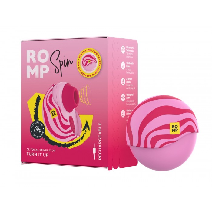 Вакуумный клиторальный стимулятор Romp Spin, Розовый