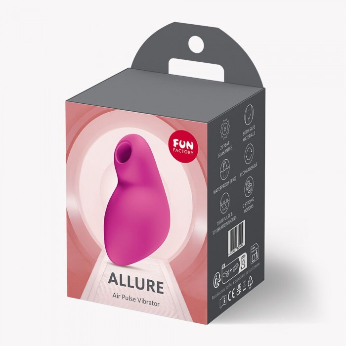 Вакуумний стимулятор Fun Factory Allure, Пурпурно-рожевий, перезаряджуваний