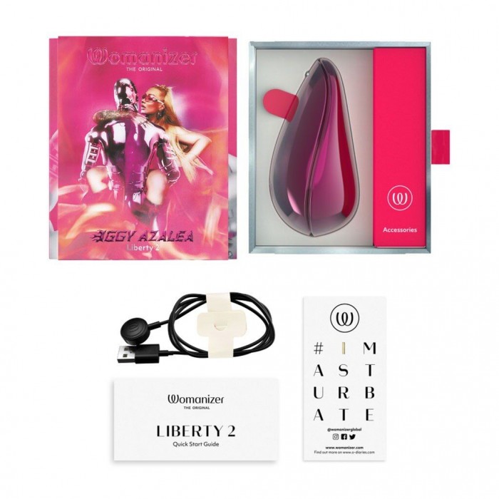 Вакуумний кліторальний стимулятор Womanizer Liberty 2, темно-рожевий