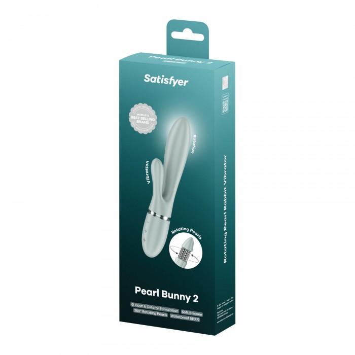 Вибратор-кролик Satisfyer Pearl Bunny 2, Серо-зелёный