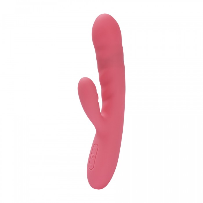 Вибратор-кролик Svakom Avery Strawberry Pink с двигающимся стволом